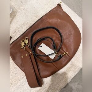 Clare V Hazelnut Brown Leather Women's Moyen Bag